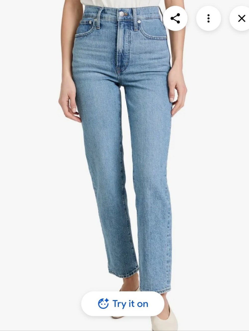 Madewell The Perfect Vintage Straight Jean Hoye Wash Stretch Denim 26